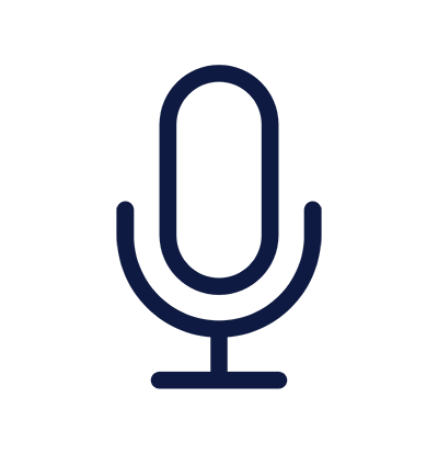 Icon of microphone to indicate a audio file.